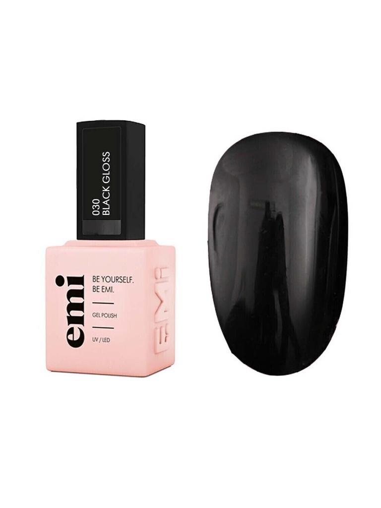E.MiLac Black Gloss #030, 9/15 ml.