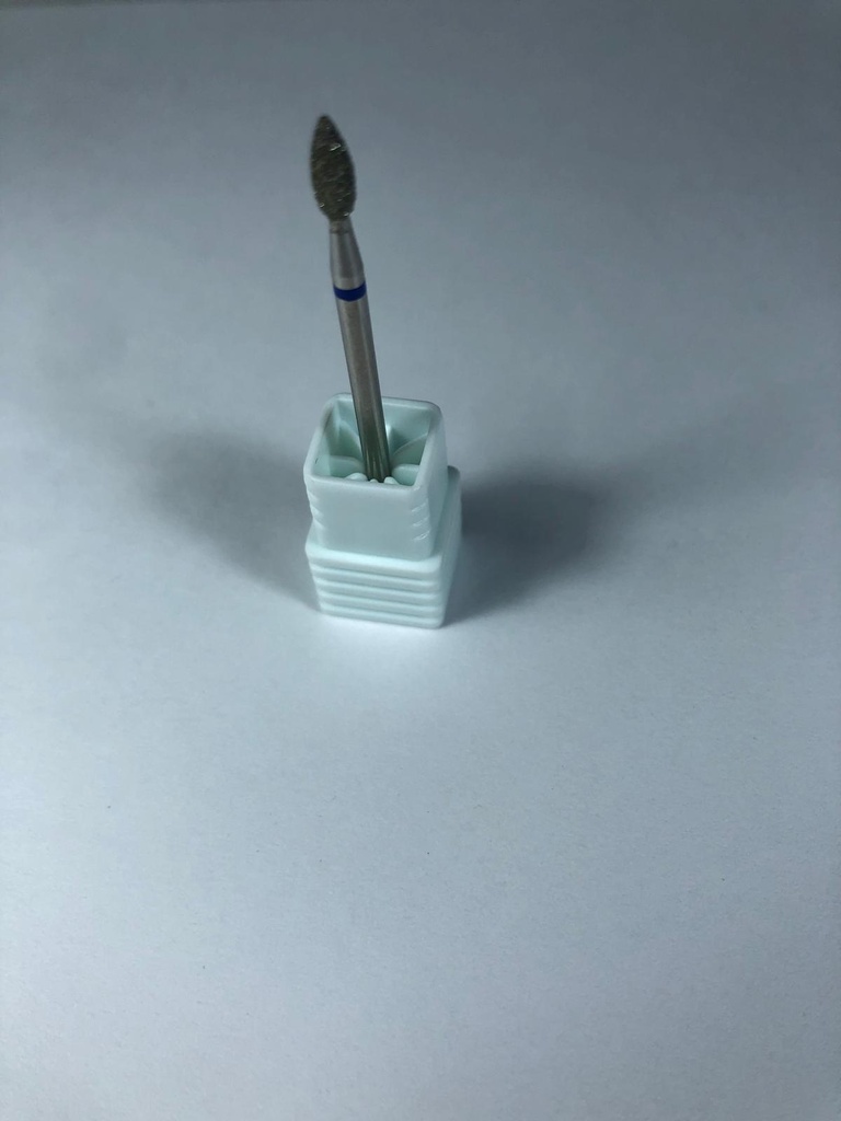 Drop-shaped diamond coated rotary file 2,7 mm, Medium abrasiveness