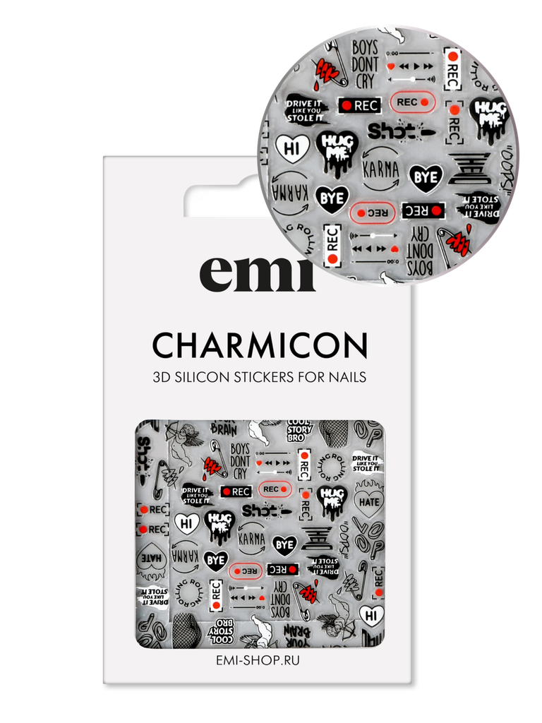 Charmicon 3D Silicone Stickers #210 Rock'n'roll