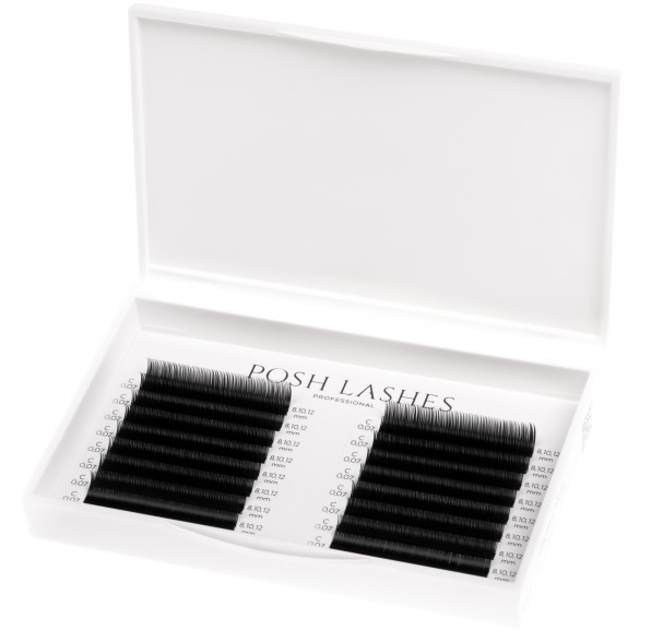 Glammy Mess®, Black, C, 0.07, 8, 10, 12 mm