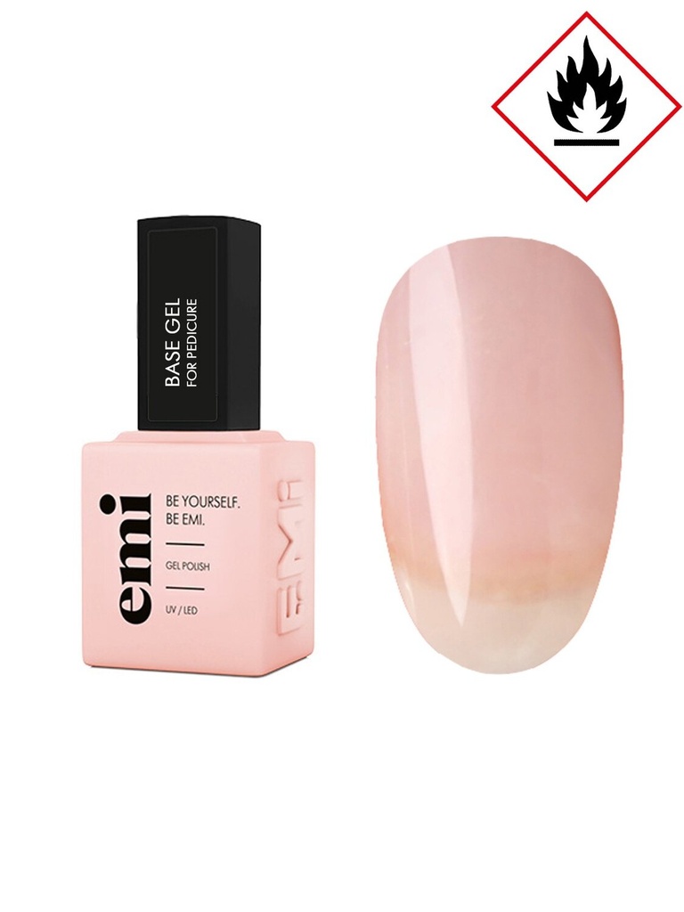 E.MiLac Base Gel for Pedicure, 9 ml.