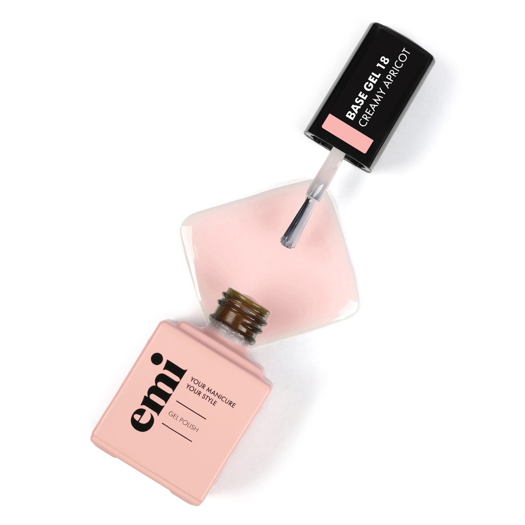 E.MiLac Base Gel Creamy Apricot #18, 9 ml.