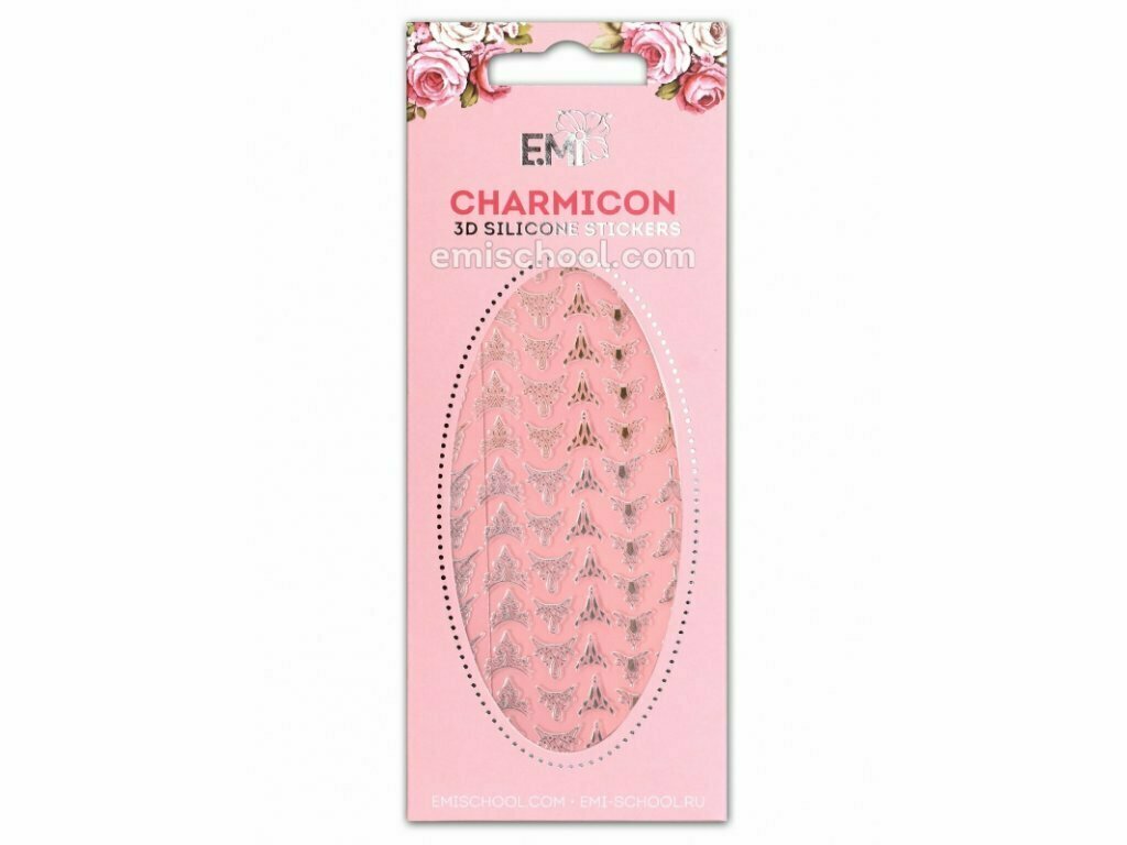 Charmicon 3D Silicone Stickers Lunula #2 Gold/Silver