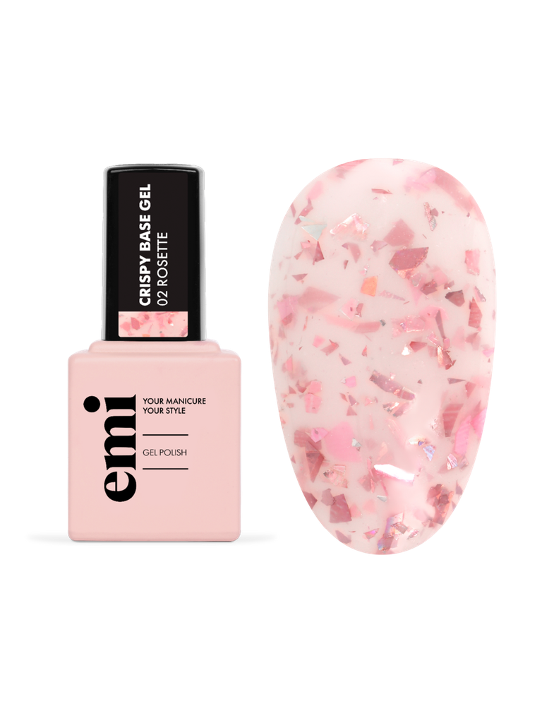 E.MiLac Crispy Base Gel #02 Rosette, 9 ml.