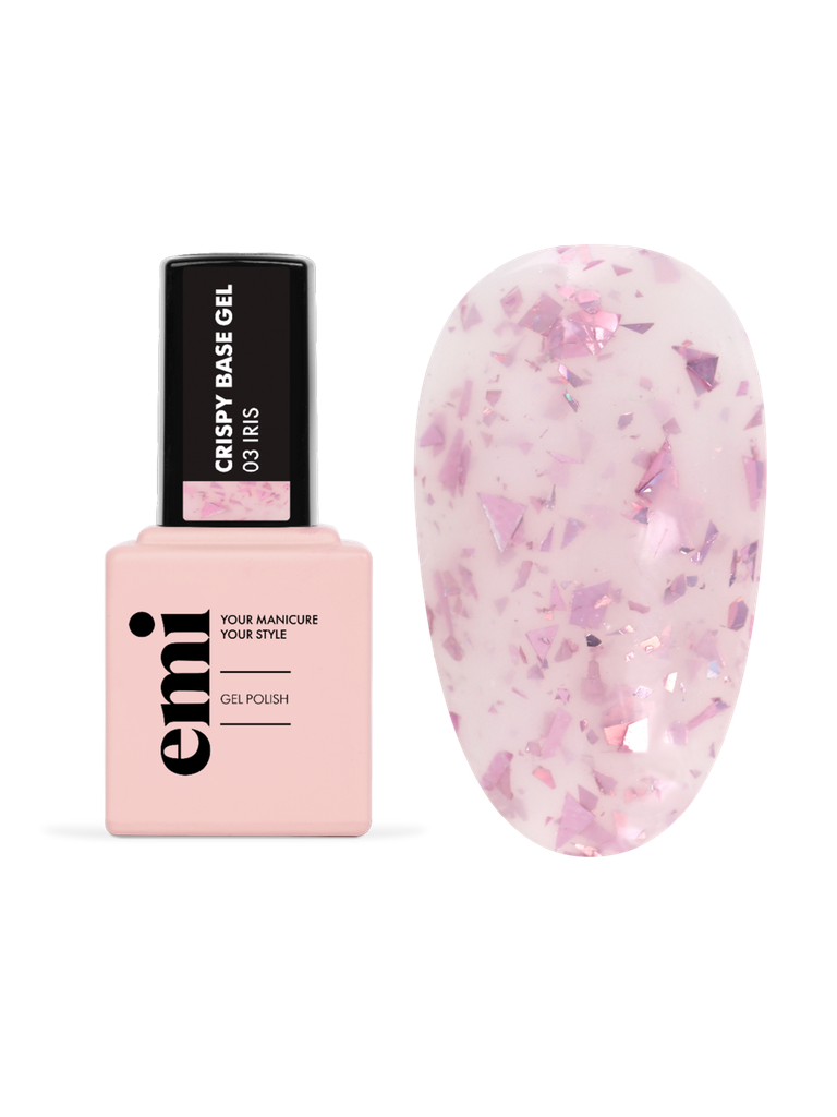 E.MiLac Crispy Base Gel #03 Iris, 9 ml.