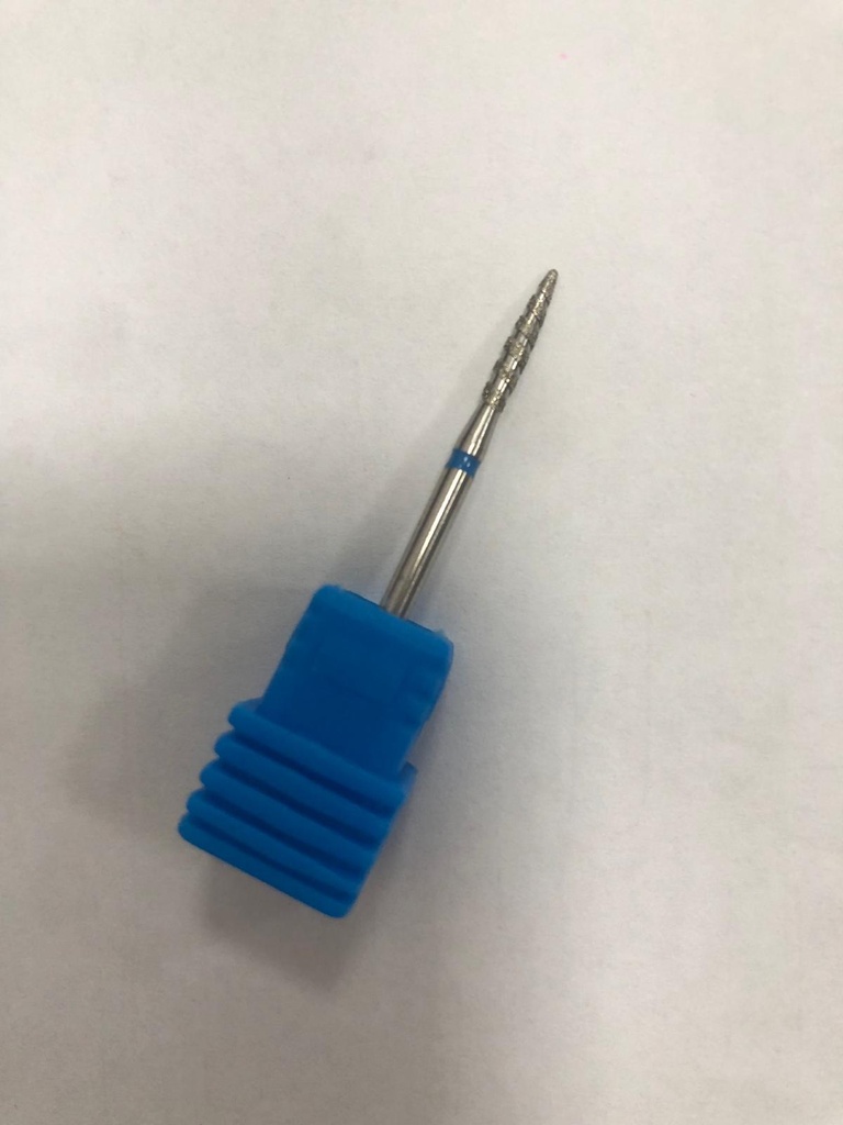 Fresa / Broca de diamante TORNADO, forma llama 2,1mm, grano medio, longitud 10mm