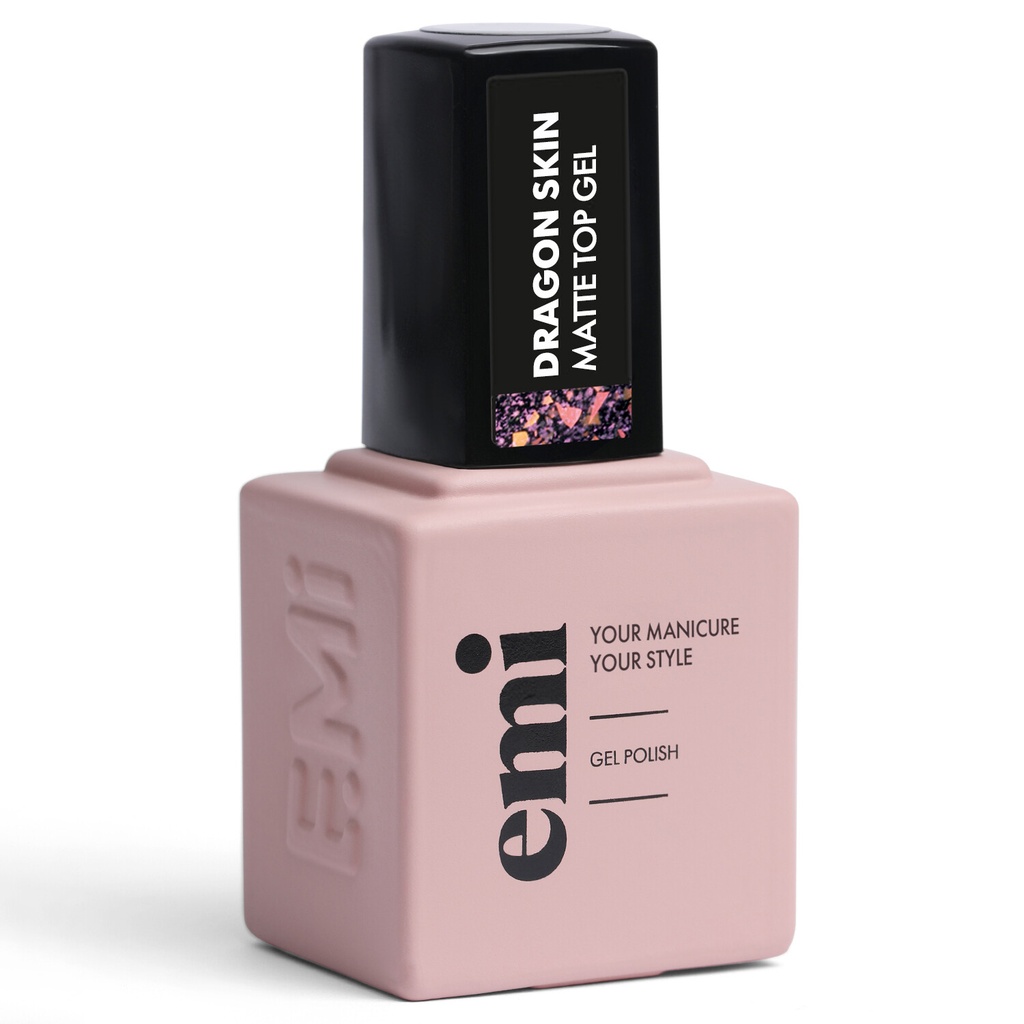 E.MiLac Dragon Skin Matte Top Gel, 9 ml.