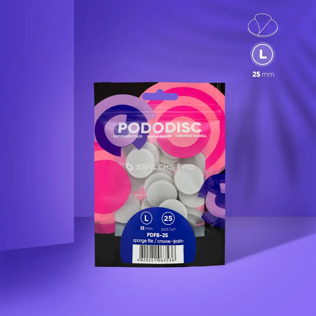 Limas-Esponjas Desechables Para El Disco De Pedicura PODODISC STALEKS PRO L (25 Uds.)    (PDFB-25)