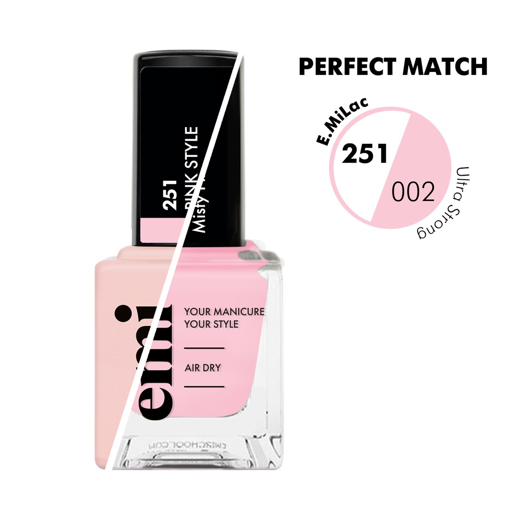 E.MiLac Pink Style #251&Ultra Strong NP Misty Pink #002