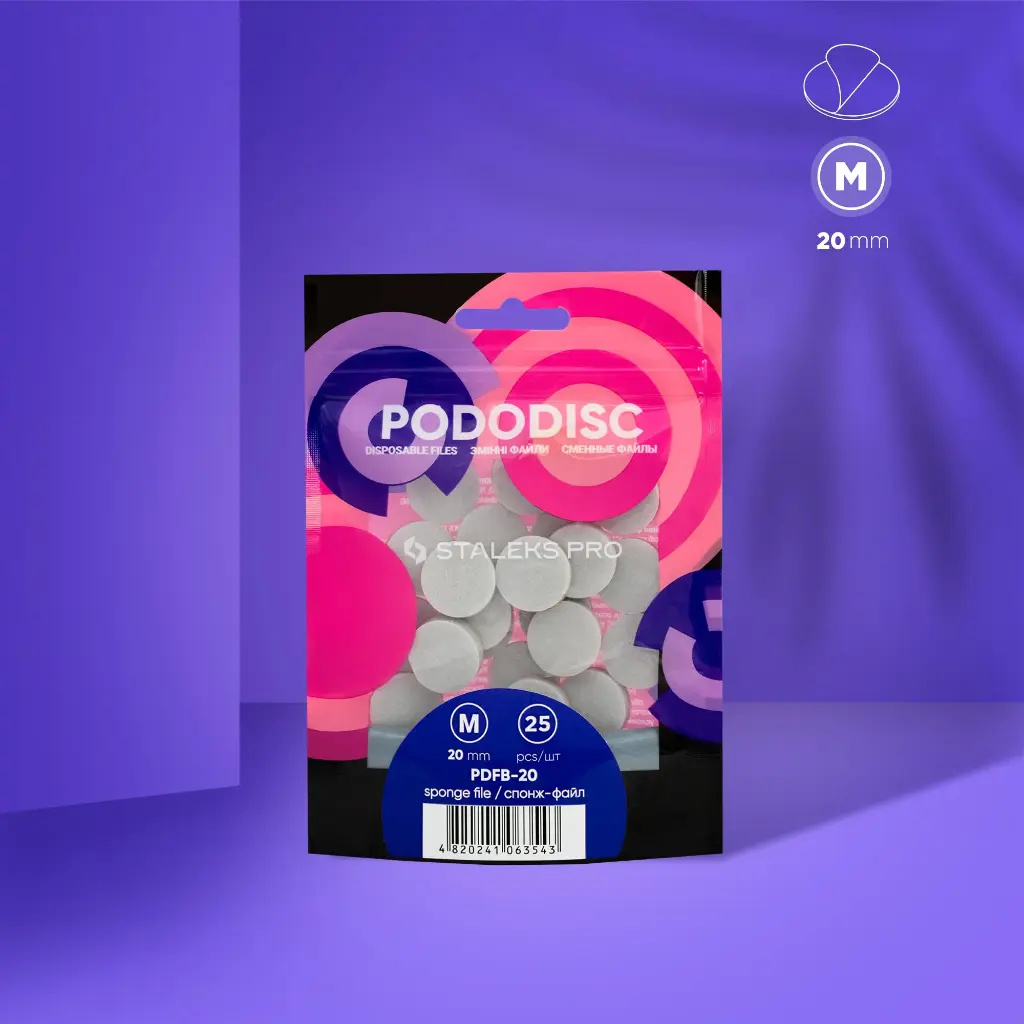 Limas-Esponjas Desechables Para El Disco De Pedicura PODODISC STALEKS PRO M (25 Uds.)PDFB-20