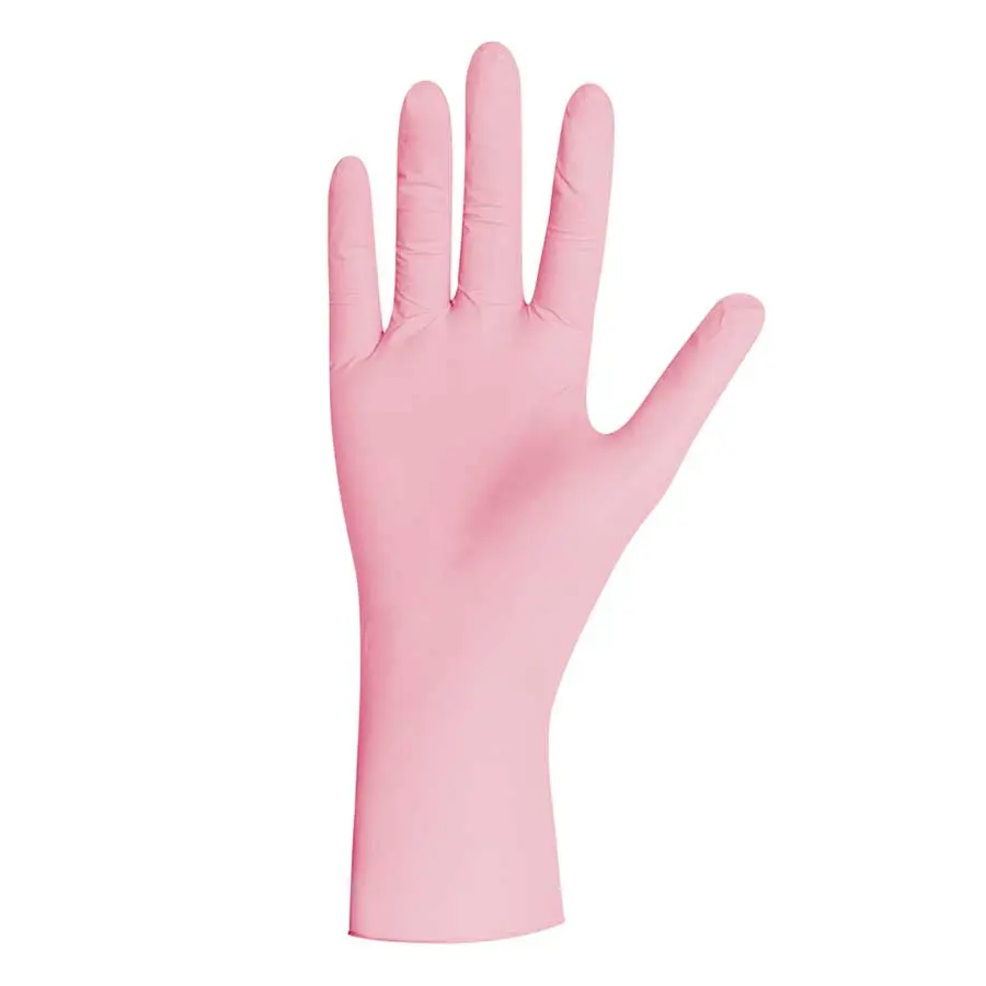 Guante nitrilo rosa sin polvo L P100 ud.