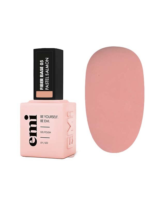 E.MiLac Fiber Base Gel Pastel Salmon #5, 15 ml.