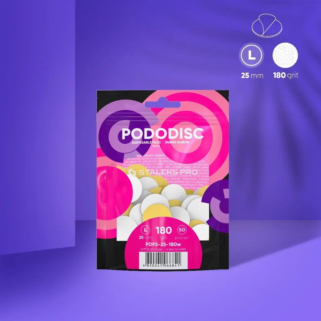 DISPOSABLE WHITE FILES PDF-25-180W FOR PEDICURE DI