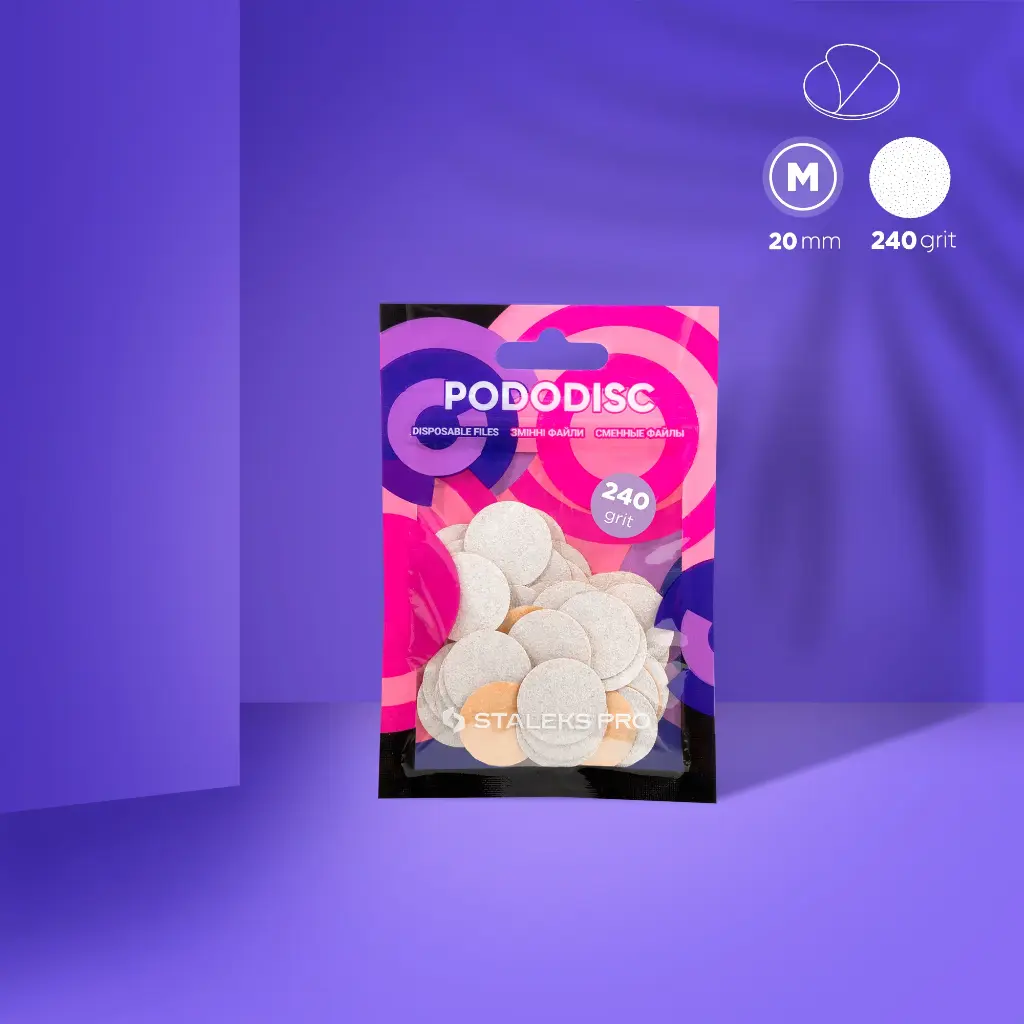 DISPOSABLE WHITE FILES PDF-20-240W FOR PEDICURE 