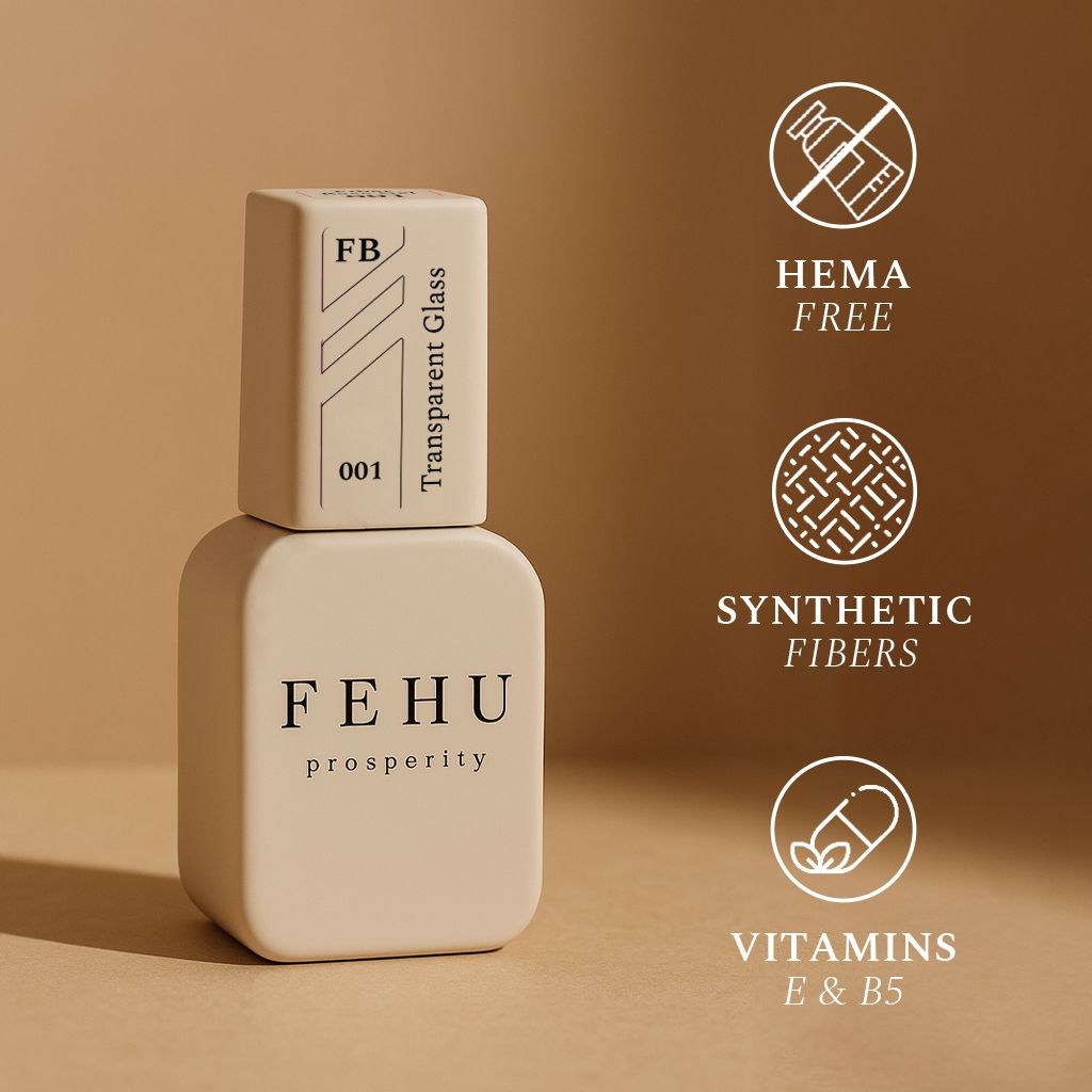 FIBER BASE GEL TRANSPARENT GLASS #01, 12 ml (FEHU)