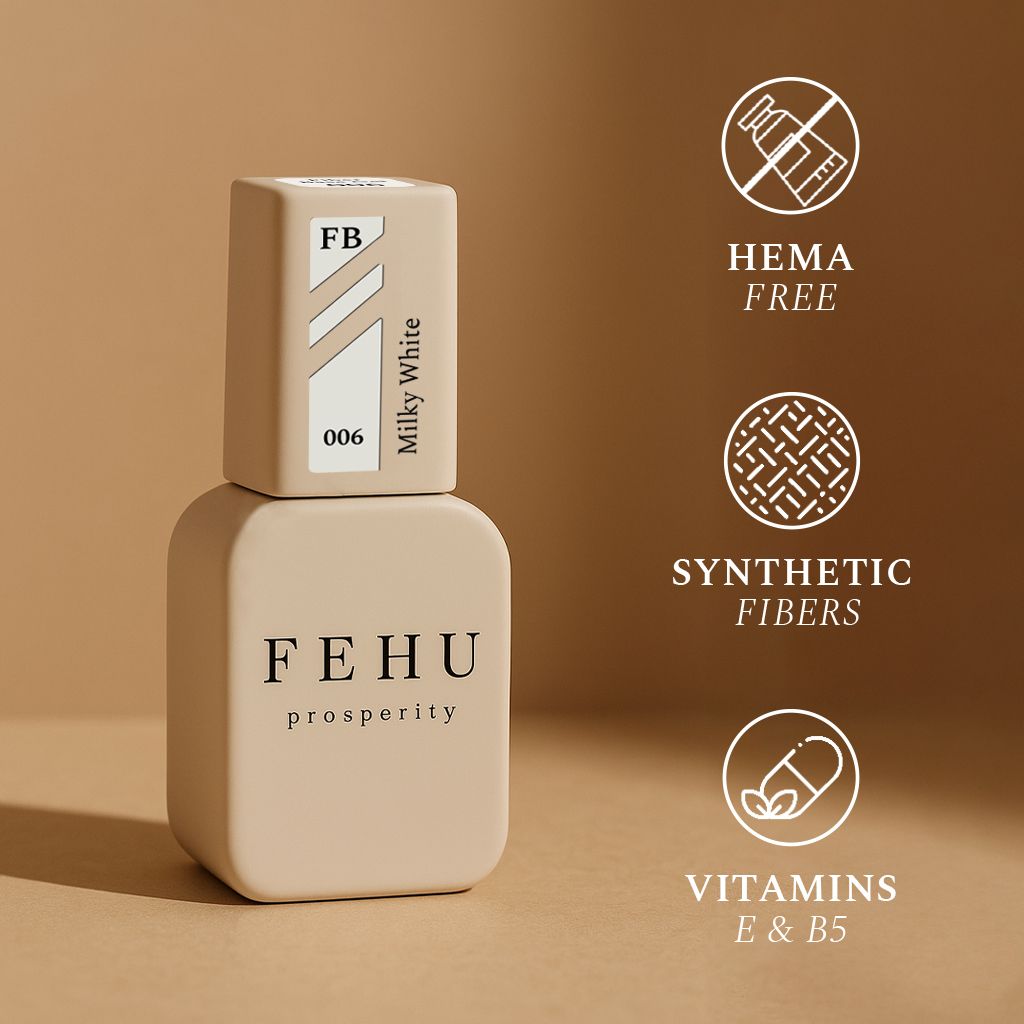 FIBER BASE GEL MILKY WHITE #06, 12 ml (FEHU)