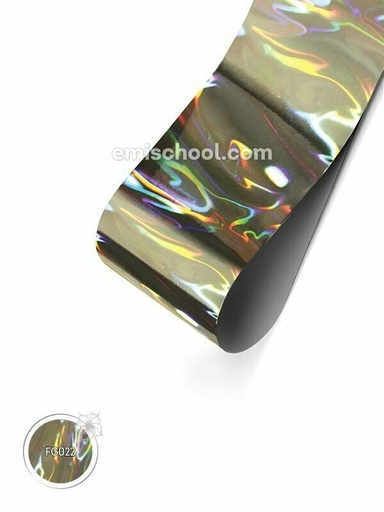 [FG022] Foil holographic silver Flame, 1.5 m