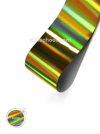 [FG010] Foil holographic gold Transverse stripes, 1.5 m