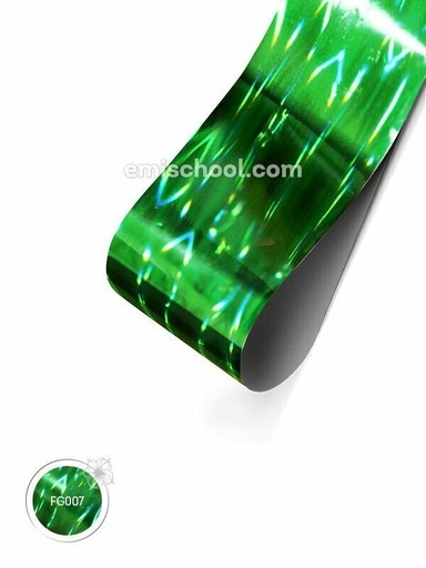 [FG007] Foil holographic green Stereo effect, 1.5 m