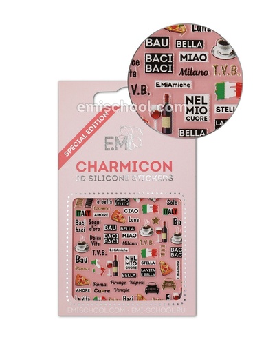 [CSSE05] Charmicon 3D Silicone Stickers Italy 2