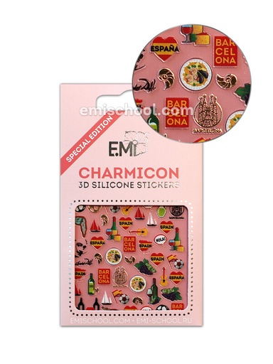 [CSSE02] Charmicon 3D Silicone Stickers Spain 2