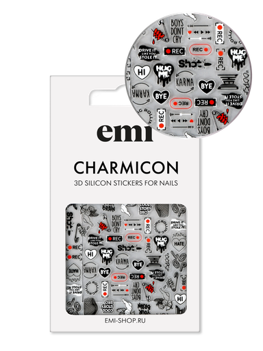 [CSS292] Charmicon 3D Silicone Stickers #210 Rock'n'roll
