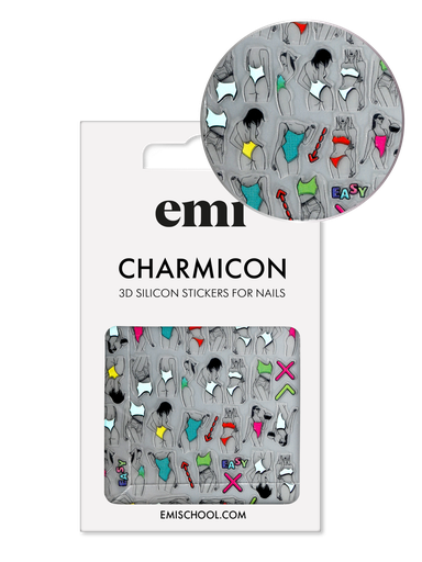 [CSS290] Charmicon 3D Silicone Stickers #208 Easy-breezy
