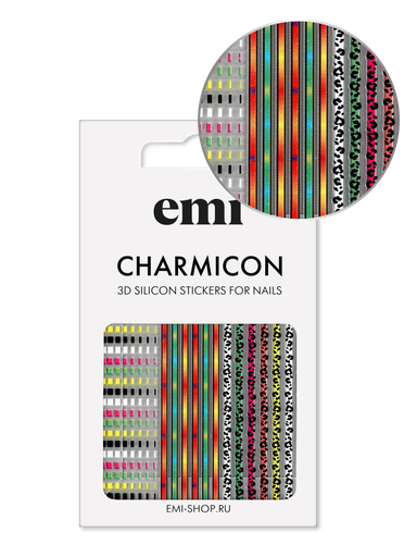 [CSS288] Charmicon 3D Silicone Stickers #206 Colored Lines
