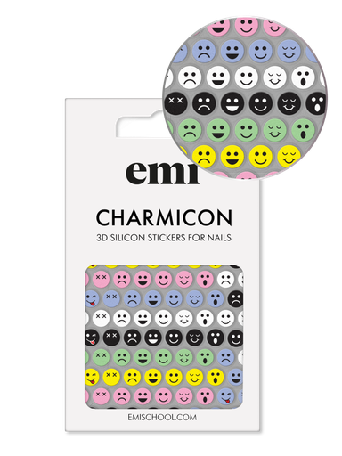 [CSS279] Charmicon 3D Silicone Stickers #197 Сolored Smiles