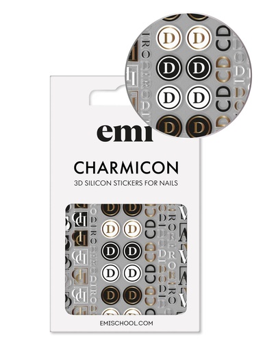 [CSS268] Charmicon 3D Silicone Stickers #186 Logomania
