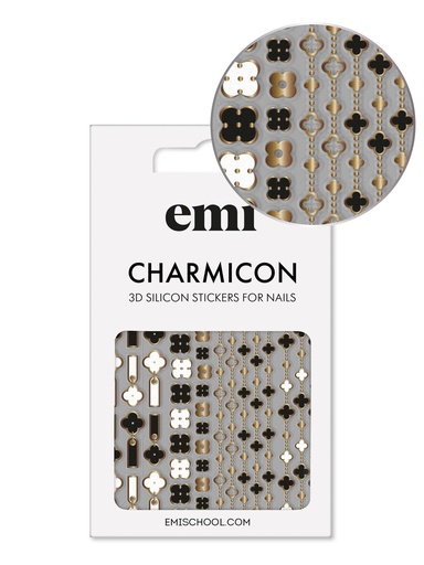 [CSS267] Charmicon 3D Silicone Stickers #185 Quatrefoil