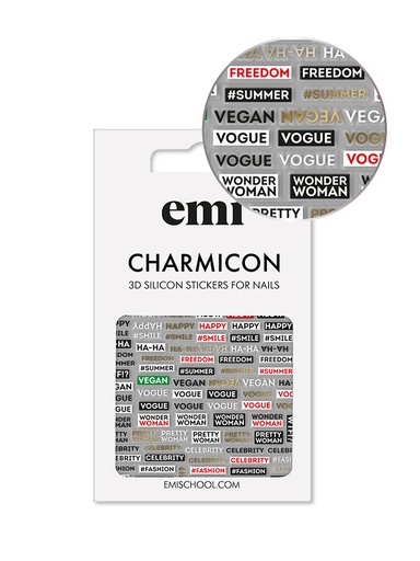 [CSS261] Charmicon 3D Silicone Stickers #179 Phrases