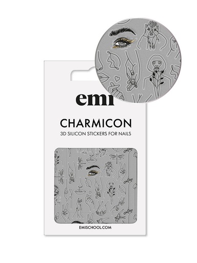 [CSS255] Charmicon 3D Silicone Stickers #173 Silhouettes