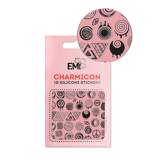 [CSS227] Charmicon 3D Silicone Stickers #145 Optical print