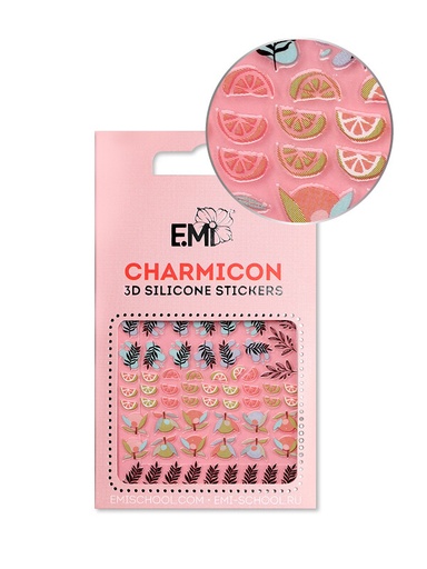 [CSS209] Charmicon 3D Silicone Stickers #127 Leaves & Fruits
