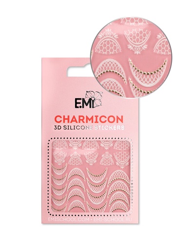 [CSS190] Charmicon 3D Silicone Stickers #108 Lace Lunula