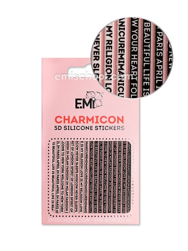 [CSS176] Charmicon 3D Silicone Stickers #94 Words