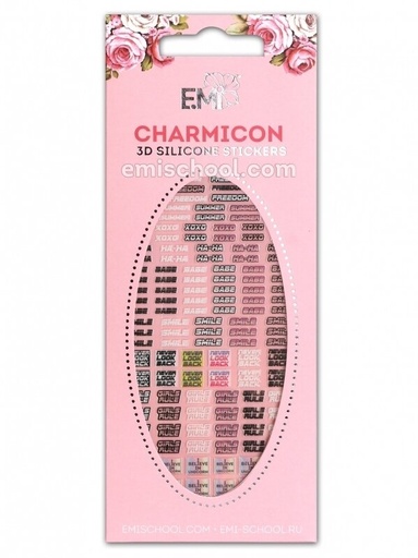 [CSS170] Charmicon 3D Silicone Stickers #88 Words