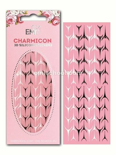 [CSS109] Charmicon 3D Silicone Stickers Lunula #36 Black/White