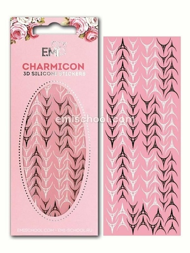 [CSS103] Charmicon 3D Silicone Stickers Lunula #30 Black/White