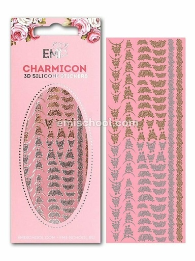[CSS096] Charmicon 3D Silicone Stickers Lunula MIX #23 Gold/Silver