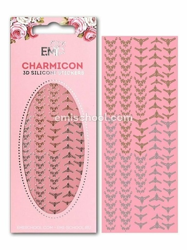 [CSS090] Charmicon 3D Silicone Stickers Lunula #17 Gold/Silver