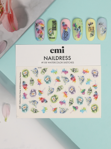[NDS154] Naildress Slider Design #108 Watercolor Sketches