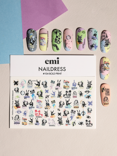 [NDS150] Naildress Slider Design #104 Cheeky Print