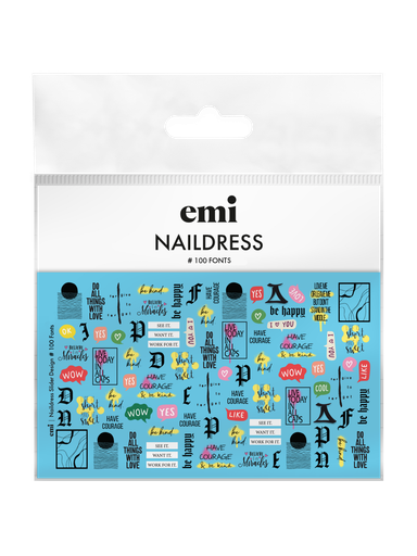 [NDS146] Naildress Slider Design #100 Fonts