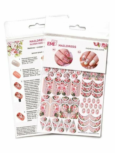 [NDS027] Naildress Slider Design Peach Roses