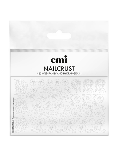 [NCPS111] NAILCRUST Pattern Slider #63 Pansies and Hydrangeas