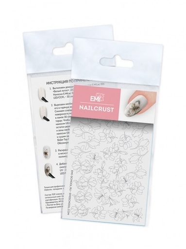 [NCPS095] NAILCRUST Pattern Sliders #47 Magnolias and Lilies