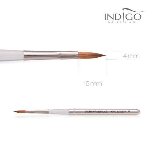 [10020028] Indigo Brush Oval Excellent No 6