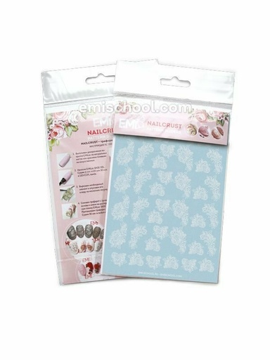 [NCPS033] NAILCRUST Pattern Sliders White #8